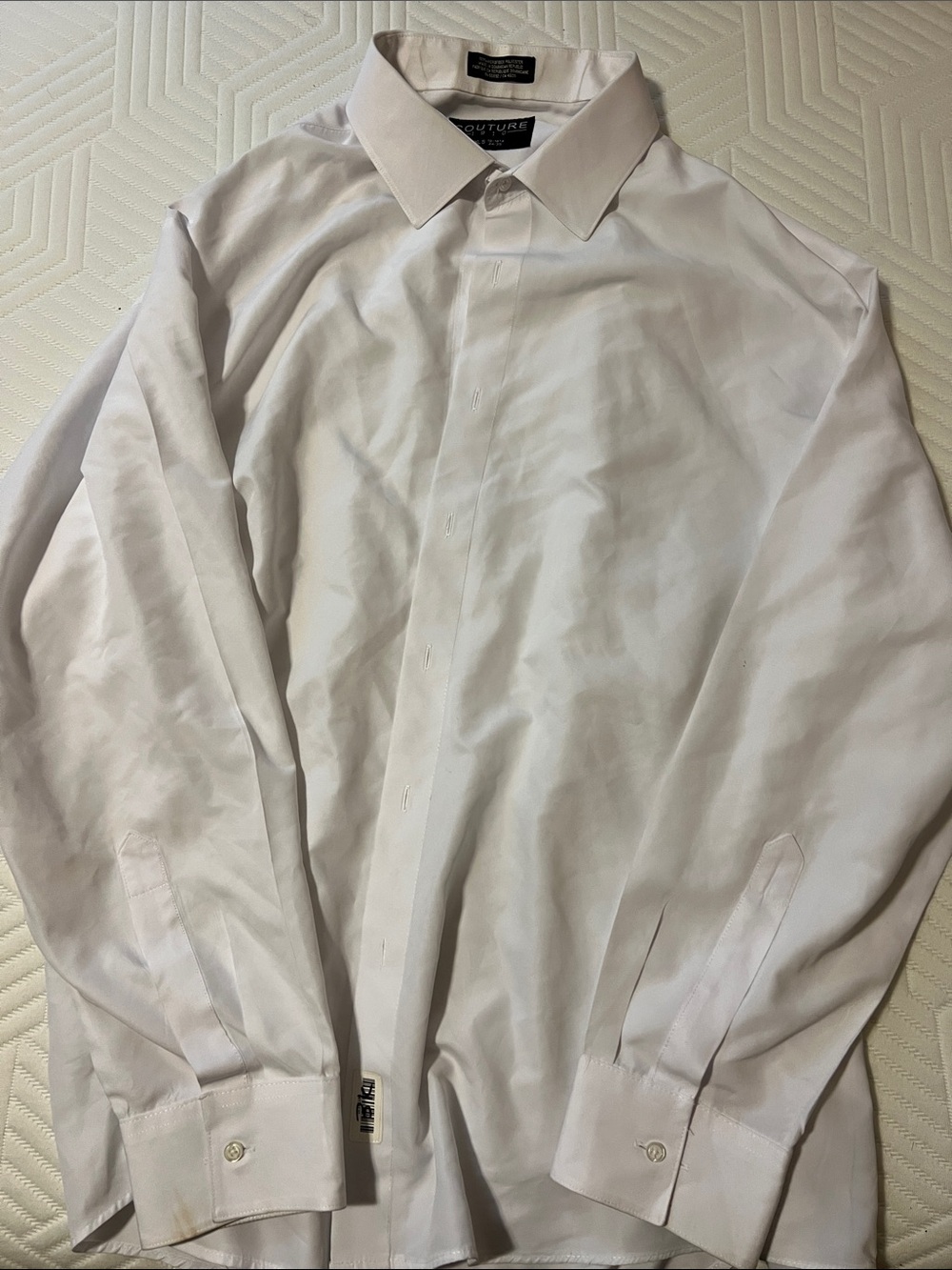 Classic White Dress Shirt with Point Collar